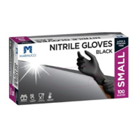 Nitrile Black Gloves SMALL x100 (box)