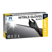 Nitrile Black Gloves EXTRA LARGE x100 (box)