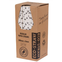 Eco-Straw Regular Paper SKULL Straw x 250