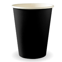Biopak Black 12oz (90mm) Single Wall Cup x 1000