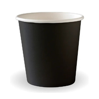 Biopak Black 4oz (63mm) Single Wall Cup x 2000