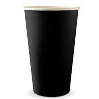 Biopak Black 16oz (90mm) Single Wall Cup x 1000