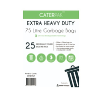 Caterpak 73L Heavy Duty Garbage Bags  x 25