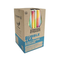 Bubble Tea Mixed Colour Straws 5ply x 100