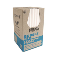 Bubble Tea White 5ply  Straws x 100