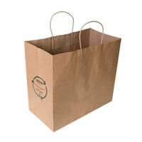 Brown Kraft Uber Delivery Paper Bags Twist Handle x 250